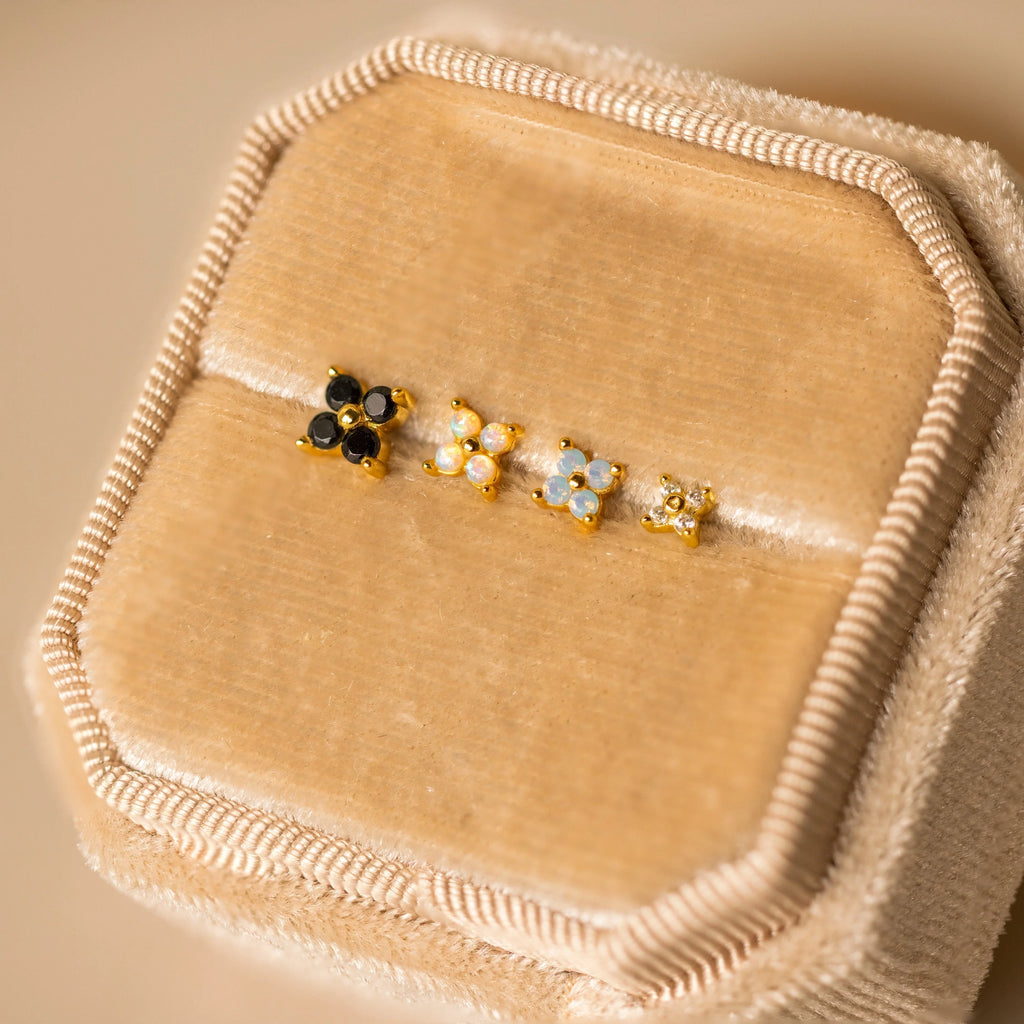 Ivy Opal Flower Studs