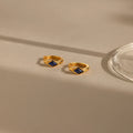 Sapphire Rhombus Huggies Silver 18K Gold Plated