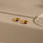 Sapphire Rhombus Huggies Silver 18K Gold Plated