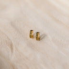 Genevieve Birthstone Huggies Silver 18K Gold Plated
