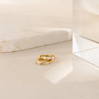 Kenia Diamond Huggies Silver 18K Gold Plated