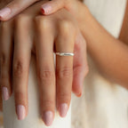 Paris Thin Name Signet Ring  Silver 18K Gold Plated