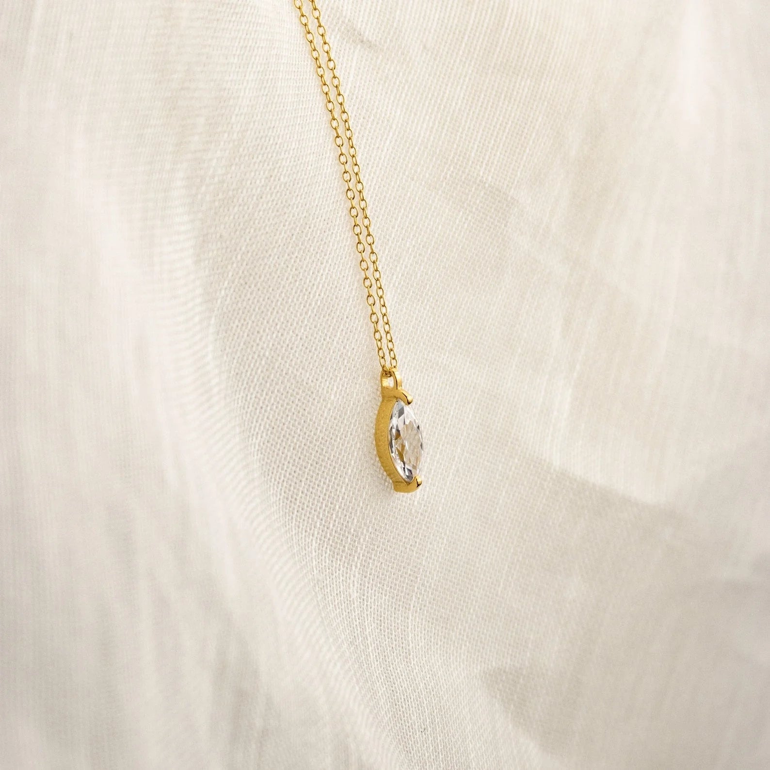 Elegant Romance: Athens Marquise Diamond Necklace