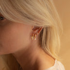 Dainty Opal Teardrop Studs Silver 18K Gold Plated
