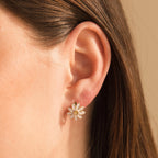 Daisy Huggies Silver 18K Gold Plated