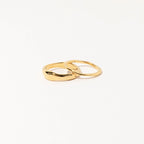 Duo Form Ring Set Silver 18K Gold Plated