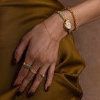 Bold Byzantine Bracelet Silver 18K Gold Plated