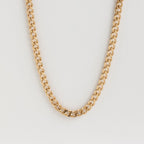 Blake Thick Curb Necklace Silver 18K Gold Plated