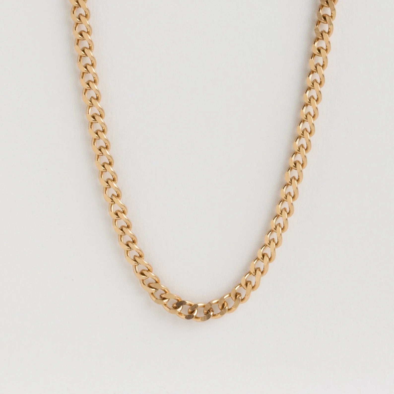 Blake Thick Curb Necklace Silver 18K Gold Plated