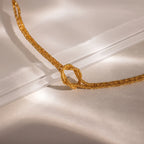 Rope Knot Chain Bracelet Silver 18K Gold Plated