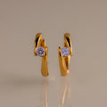 Alexandrite Huggie Silver 18K Gold Plated
