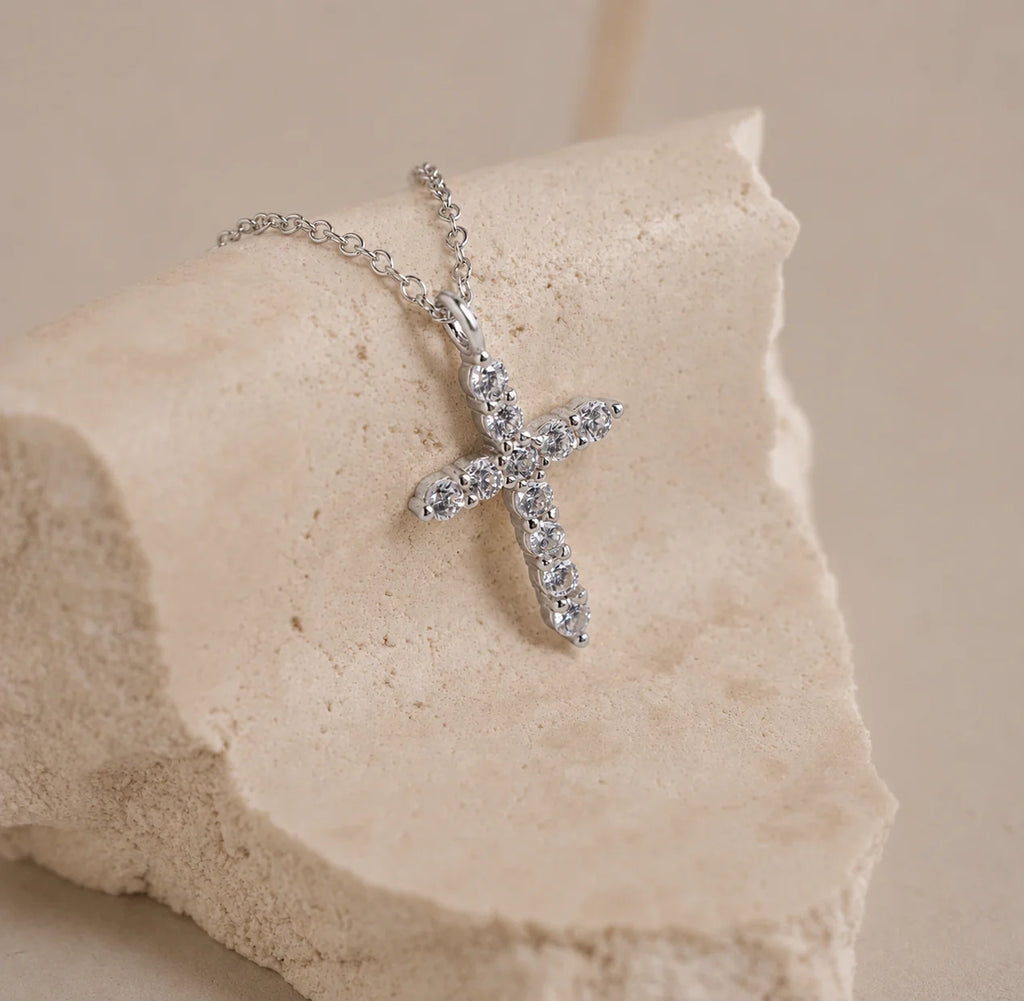 Pave Cross Necklace