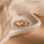 Amethyst Eternity Ring Silver 18K Gold Plated