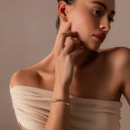 Circumference Cuff Bracelet Silver 18K Gold Plated