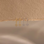Twilight Star Hoops Silver 18K Gold Plated