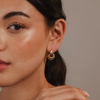 Eclipse Dome Studs  Silver 18K Gold Plated