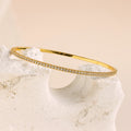 Classic Diamond Bangle Bracelet Silver 18K Gold Plated