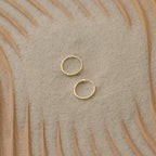 Small Thin Hoops Silver 18K Gold Plated
