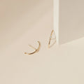 Diamonds Arc Studs Silver 18K Gold Plated
