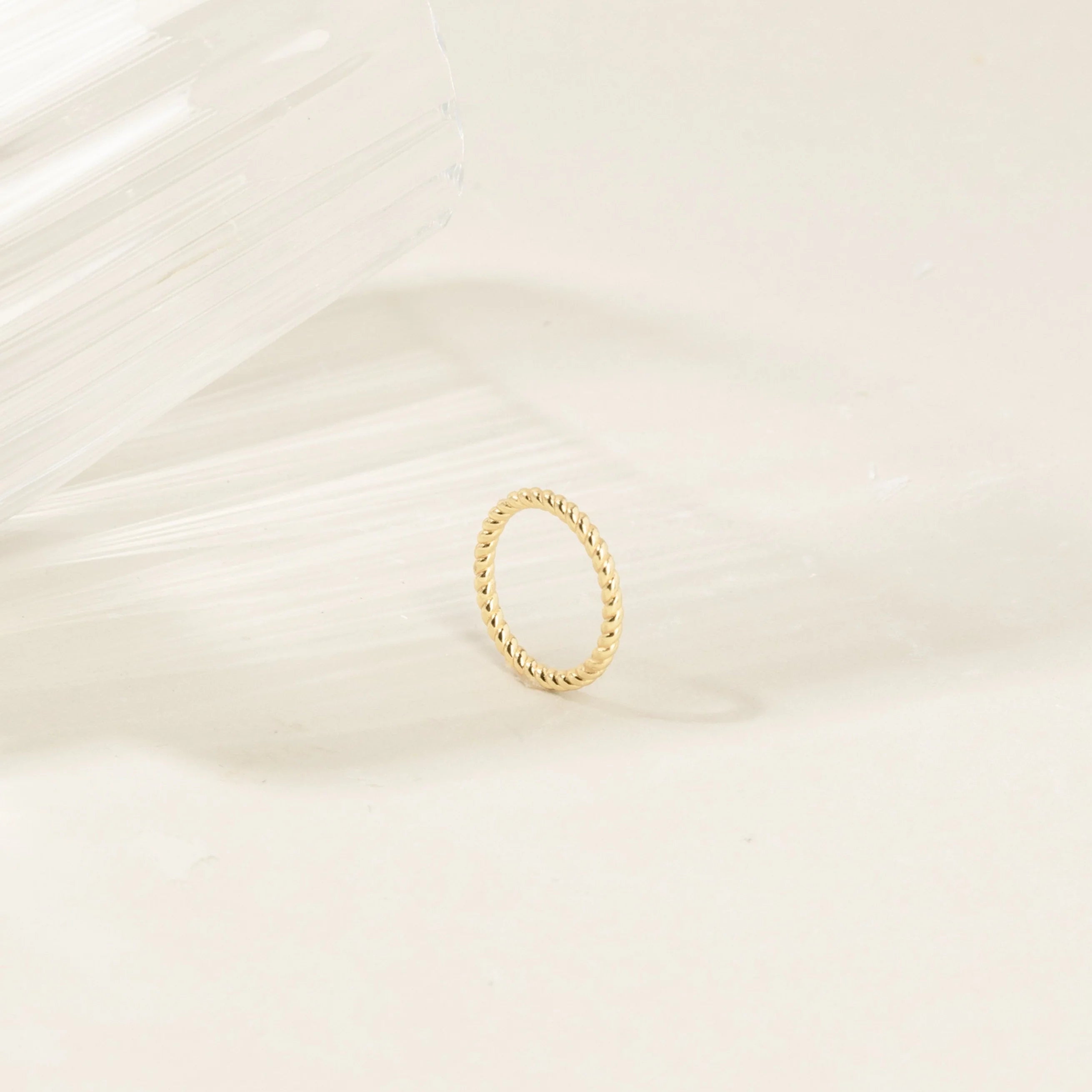 Lea Twisted Ring Silver 18K Gold Plated
