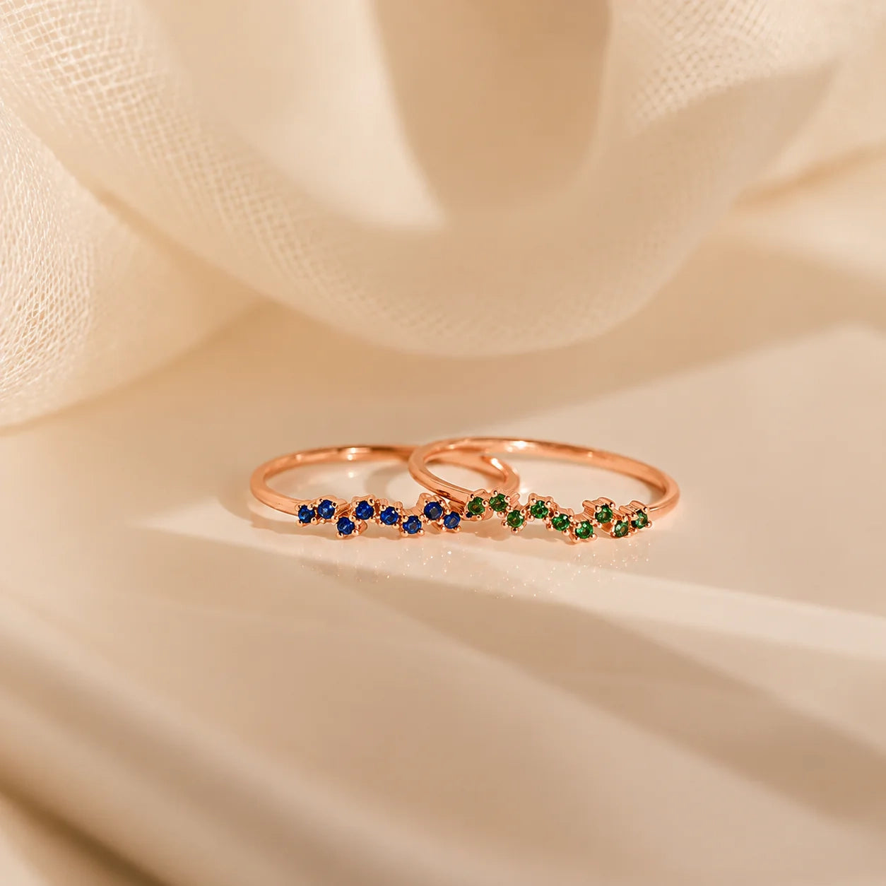Sparkling Simplicity: The Tiny Cluster Birthstone Ring