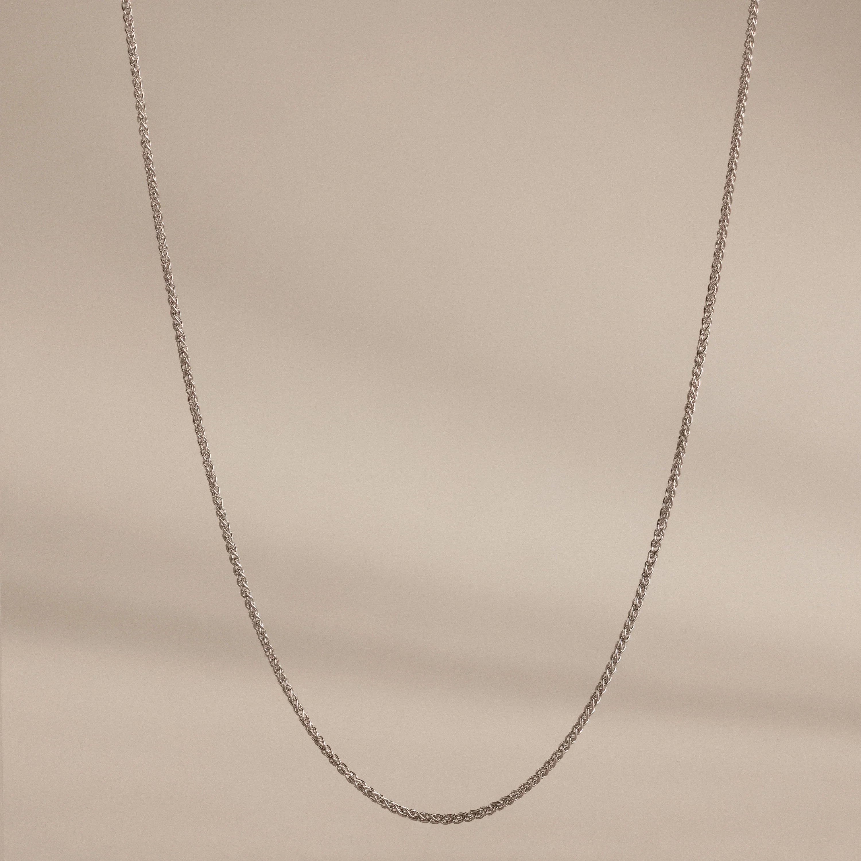 Woven Chain Necklace  Silver 18K Gold Plated