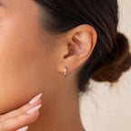 Ericka Diamond Hoops Silver 18K Gold Plated