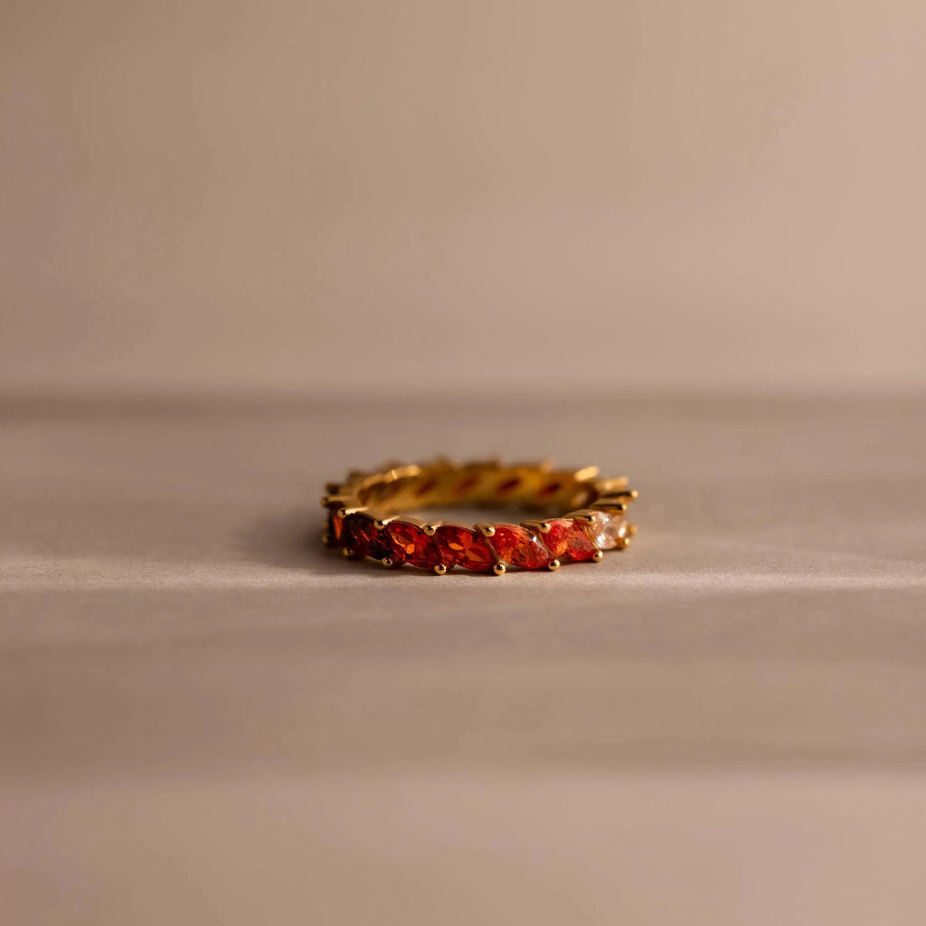 Marquise Ombre Ring Silver 18K Gold Plated