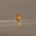 Pave Birthstone Charm Spacer Silver 18K Gold Plated