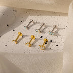 Marquise Opal Flat Back Studs Silver 18K Gold Plated