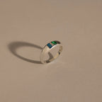 Toi et Moi Pear-Baguette Cut Dome Ring Silver 18K Gold Plated