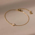 Diamond Pearl Flower Bracelet Silver 18K Gold Plated