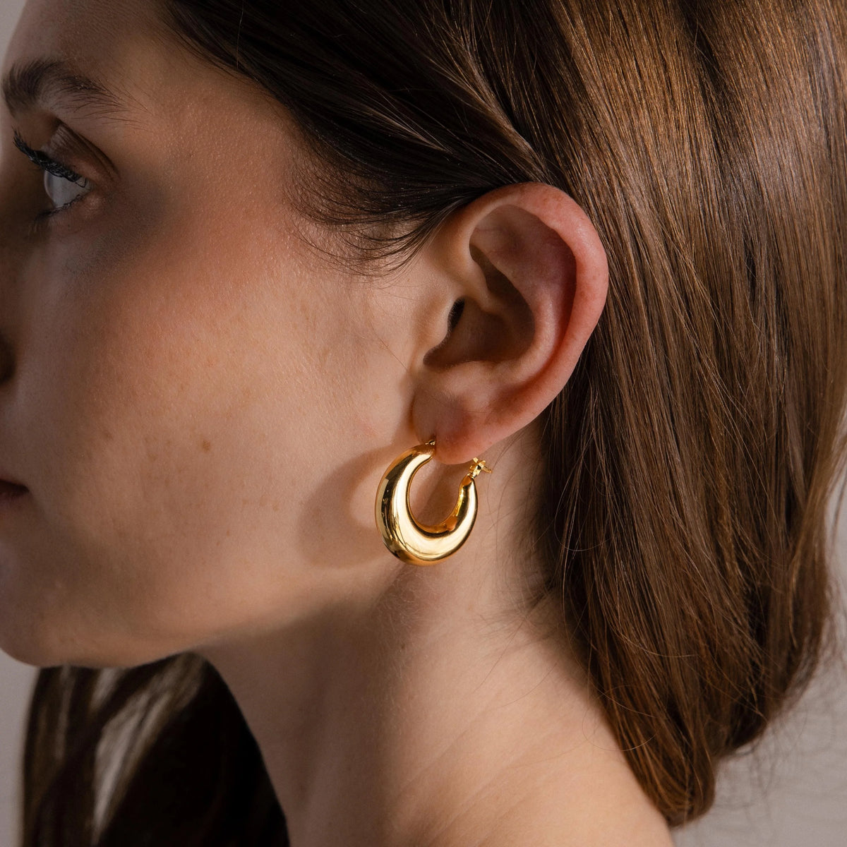 Sculpted Hoops Silver 18K Gold Plated