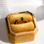 Harley Emerald Ring Silver 18K Gold Plated