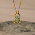 Jade Flower Spacer Charm Silver 18K Gold Plated