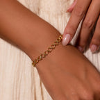 Orbit Chain Bracelet Silver 18K Gold Plated