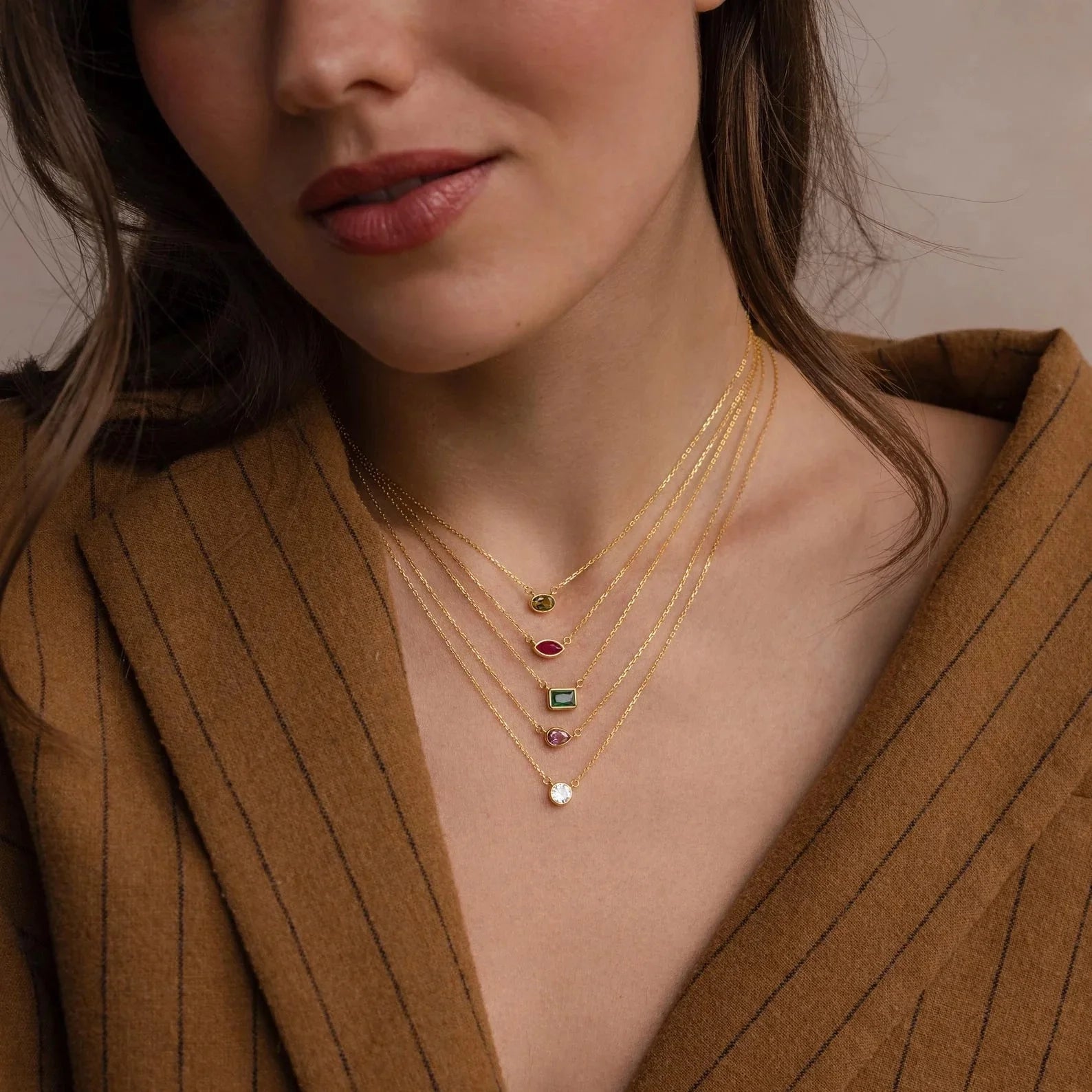Brilliant Custom Birthstone Pendant Necklace