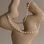 Beaded Pearl Necklace 18K Gold Plated