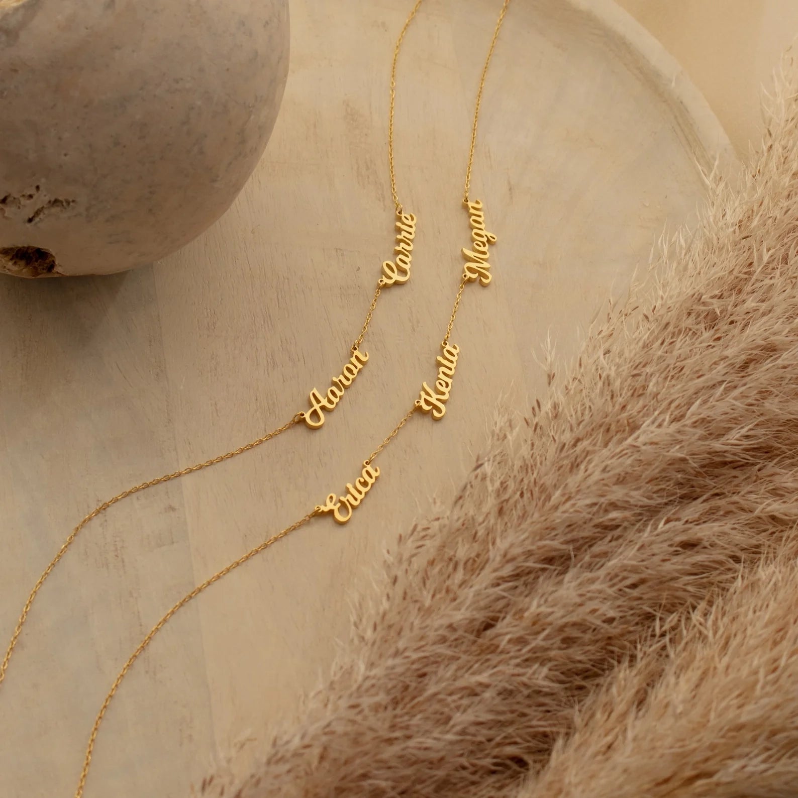Mellow Multiple Name Necklace Silver 18K Gold Plated