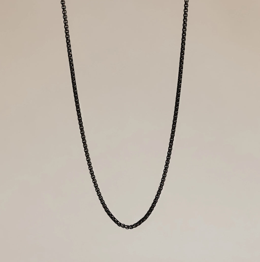 Men's Black Rolo Chain