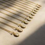 White Enamel Pendant Necklace Silver 18K Gold Plated