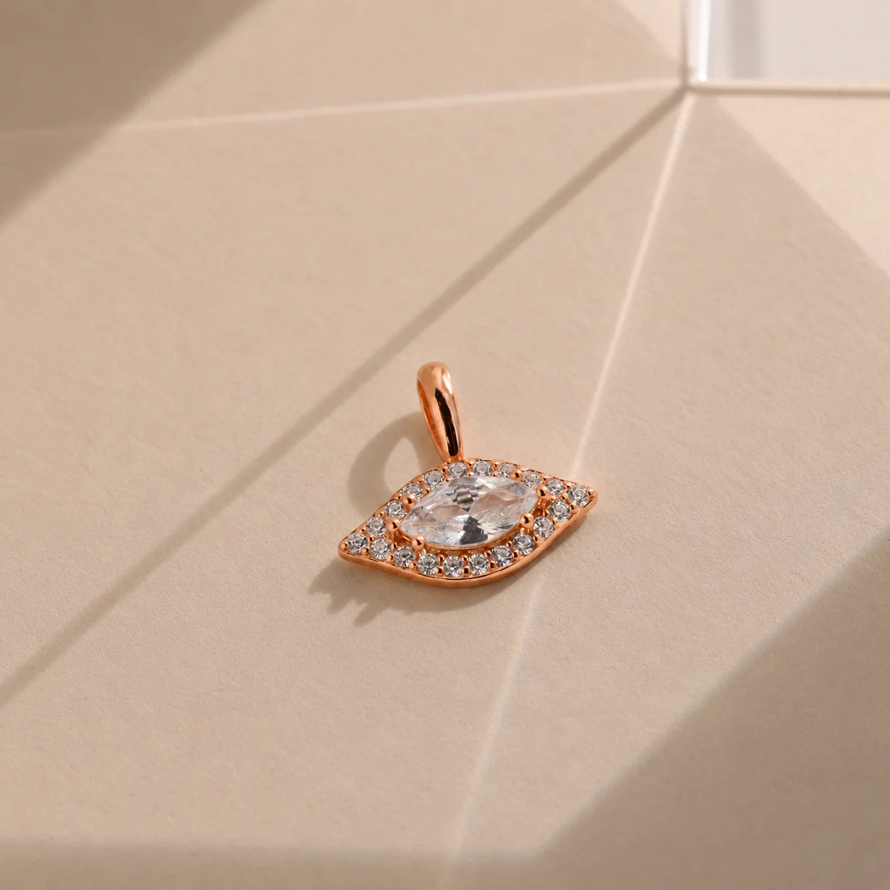 Evil Eye Protection Jewelry Pave Charm Necklace