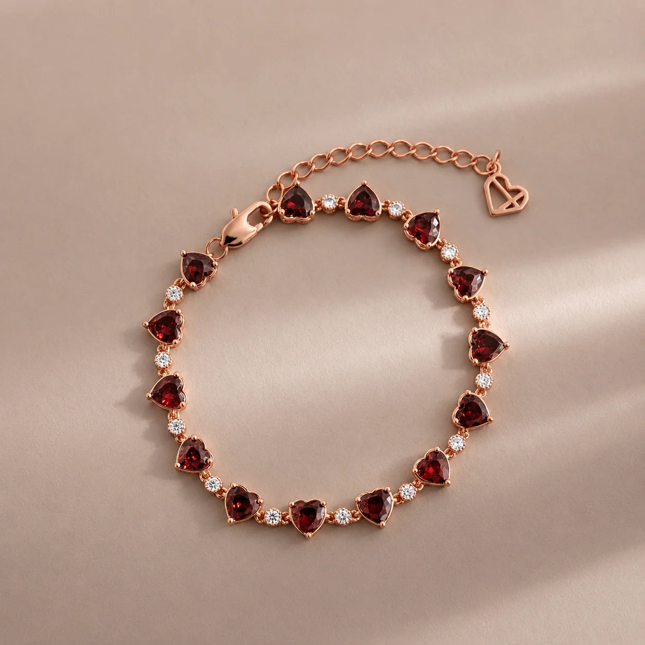 Aura Red Heart Bracelet