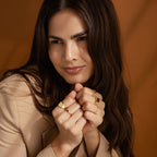 Lucky Number Signet Ring Silver 18K Gold Plated