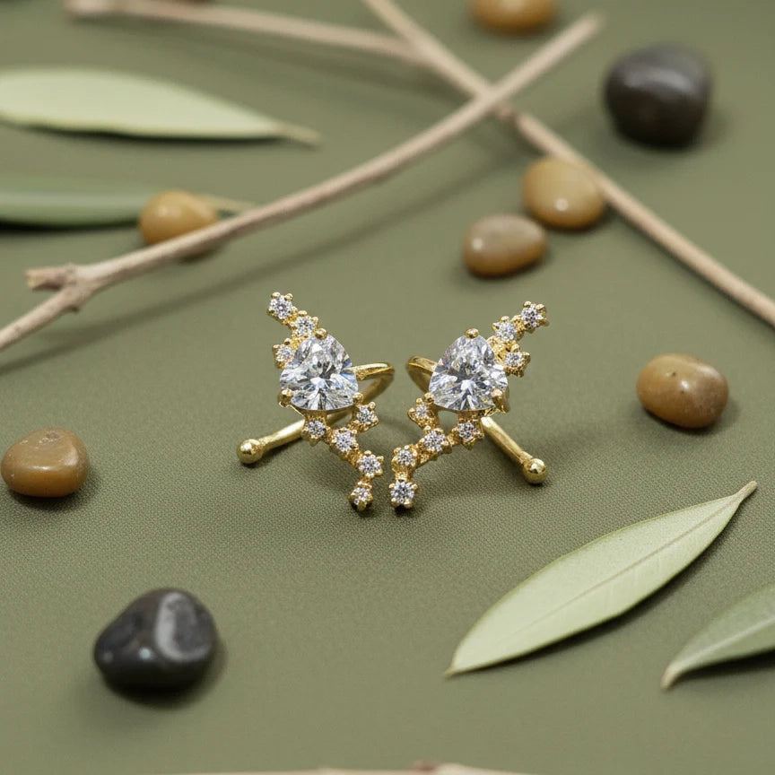 Triangle Diamond Ear Cuffs