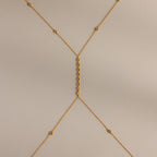 Sprinkle Diamond Body Chain Silver 18K Gold Plated