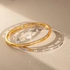 Lace Diamond Bangle Silver 18K Gold Plated