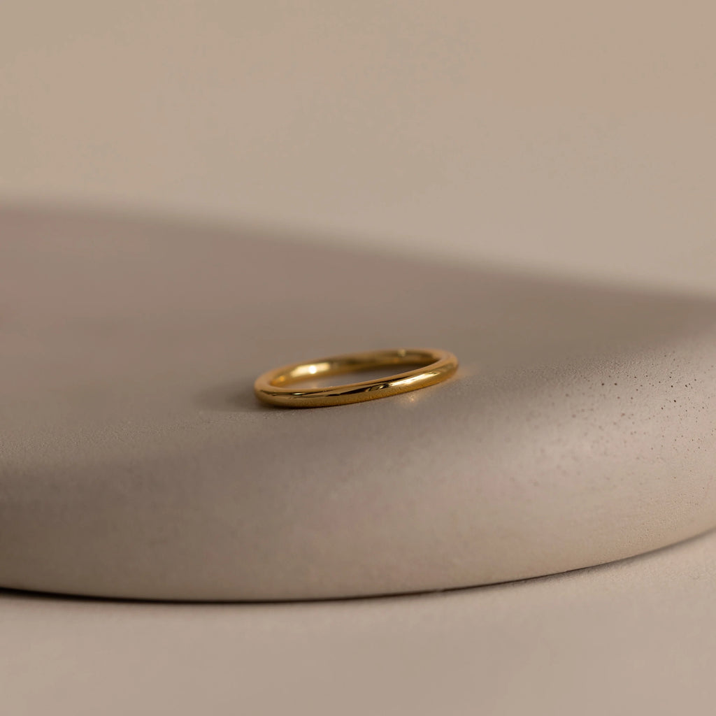 Minimal Stacking Ring Silver 18K Gold Plated