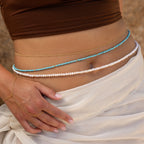 Satellite Beaded Belly Chain Silver 18K Gold Plated