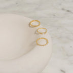 Diamond Baguette Eternity Ring Silver 18K Gold Plated